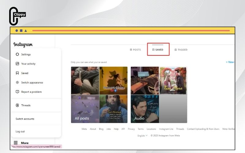 how to find a saved reel on instagram