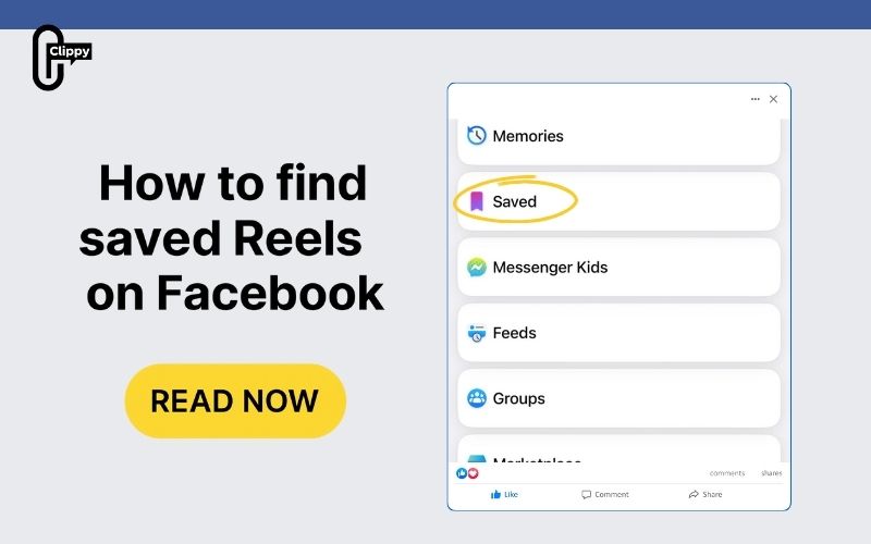 How to find saved Reels on Facebook