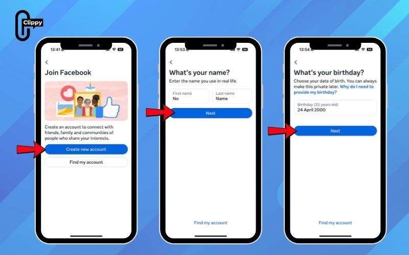 how to sign up to facebook without a phone number