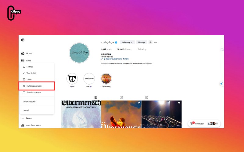 how to get dark mode on instagram