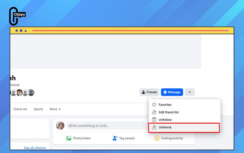 how to unfriend someone on facebook who has blocked you