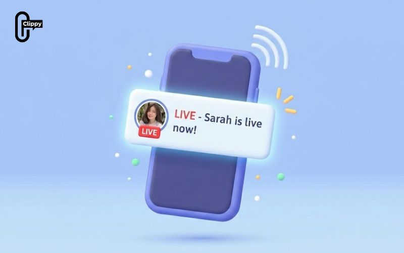 how do you know when someone is live on facebook