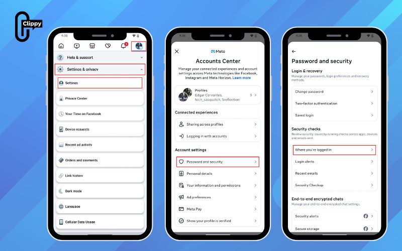 how to log out of facebook on android
