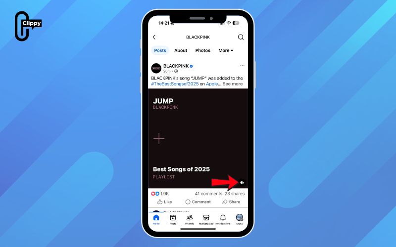 how to unmute video on facebook