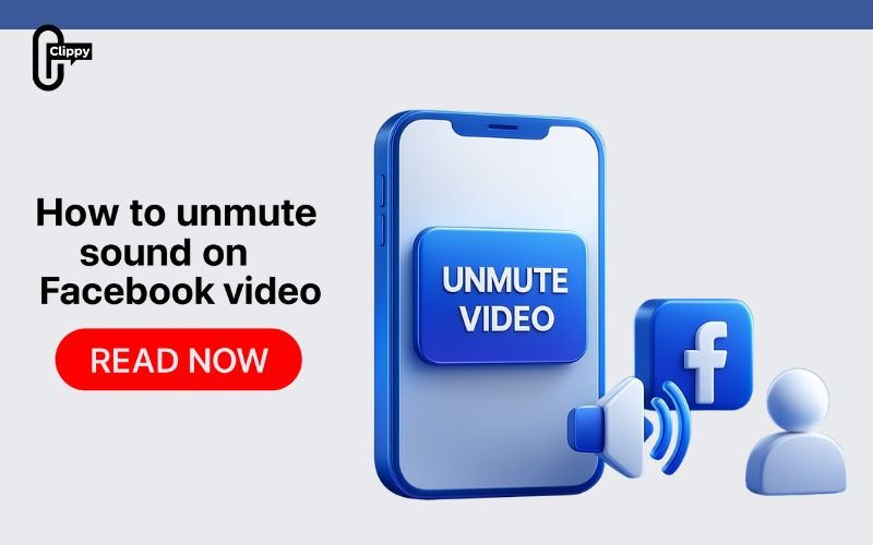 How to unmute sound on Facebook video