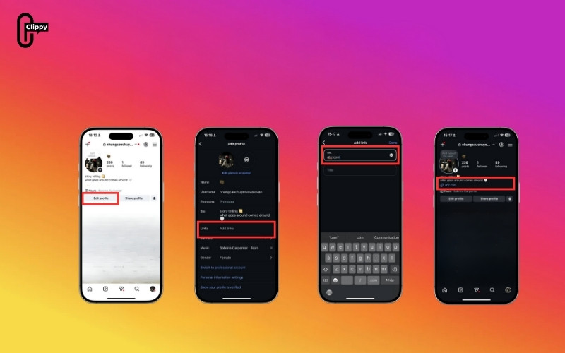how to add link into instagram bio
