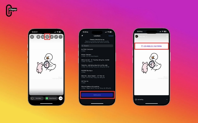 add location in instagram