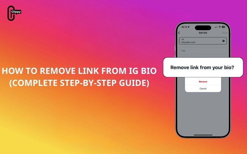 how to remove link from ig bio