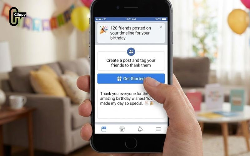 how to tag thank everyone for birthday wishes on facebook