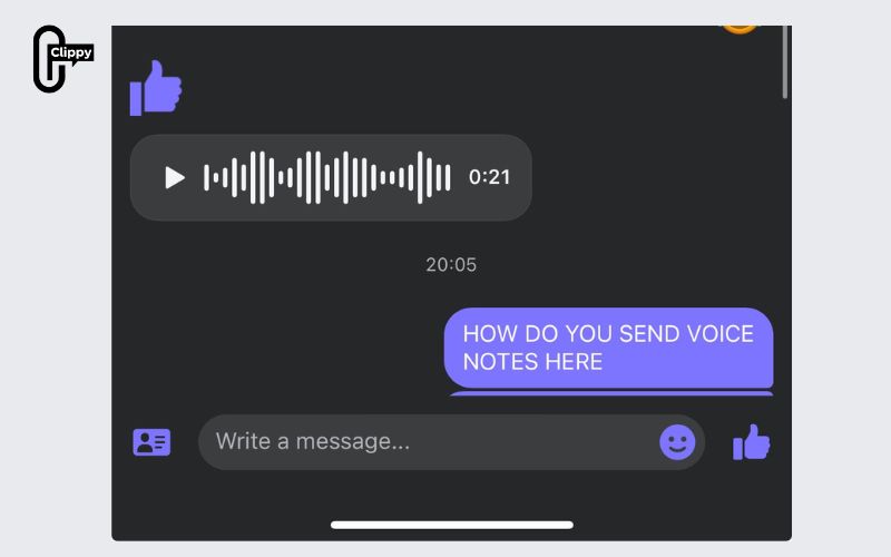 how to send voice message on facebook dating android